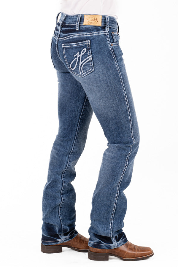 Mid Rise - SR2185 "Dallas" White Wash Jeans