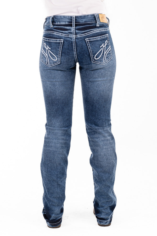 Mid Rise - SR2185 "Dallas" White Wash Jeans