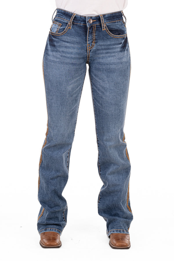 Comfort Cut High Rise - SR2161 "Greeley" Tan Stitch Jeans