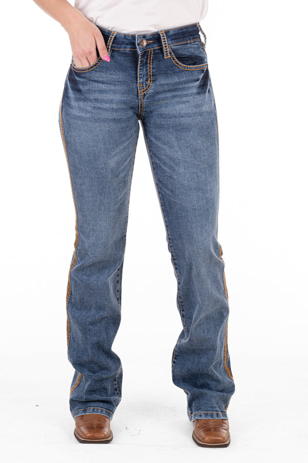 Comfort Cut High Rise - SR2161 "Greeley" Tan Stitch Jeans