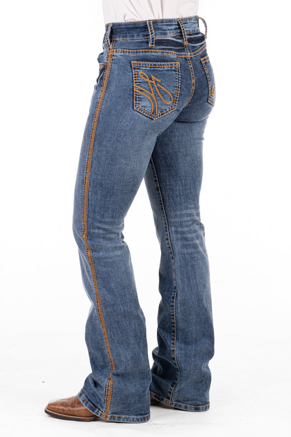 Comfort Cut High Rise - SR2161 "Greeley" Tan Stitch Jeans