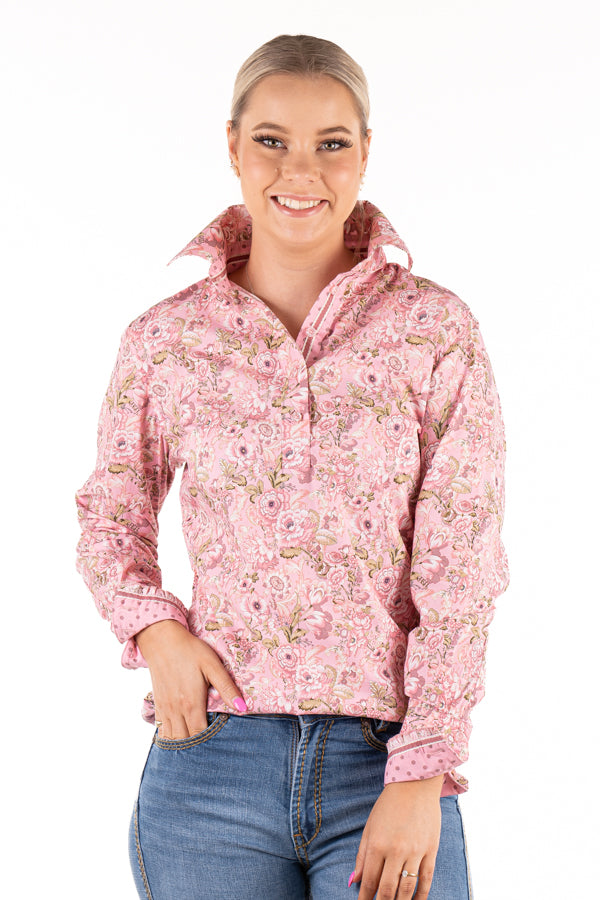 Loose Fit - O2000 Dusty Pink H&H Monogrammed Floral