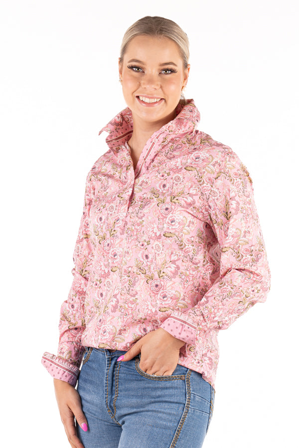 Loose Fit - O2000 Dusty Pink H&H Monogrammed Floral