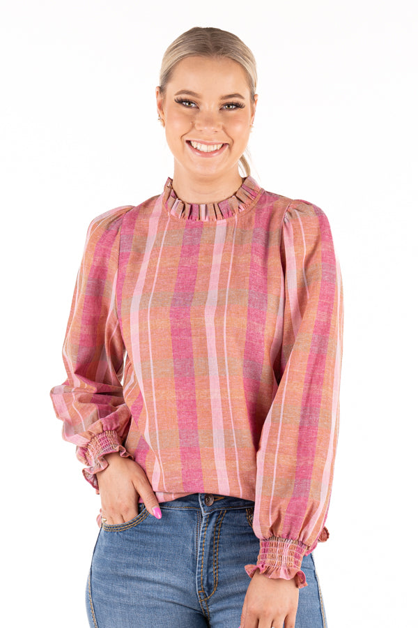 Linen Collection - LC36-2000 Pink & Rust Check