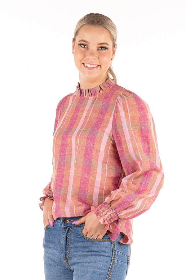 Linen Collection - LC36-2000 Pink & Rust Check