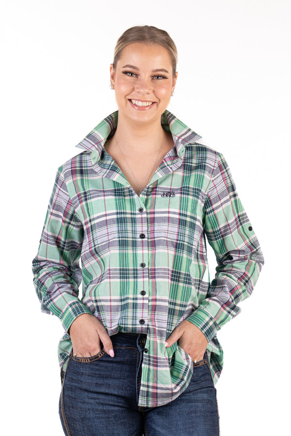 The LC Collection - LC03-2000 Emerald, Navy, & Hot Pink Linen Shirt