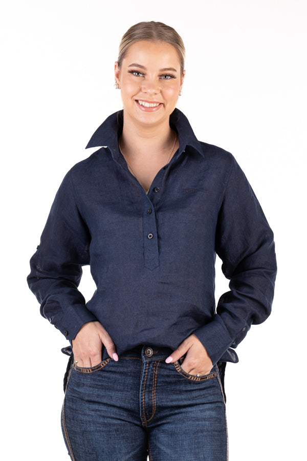 Linen Collection - LC01-2000 Navy Linen Shirt