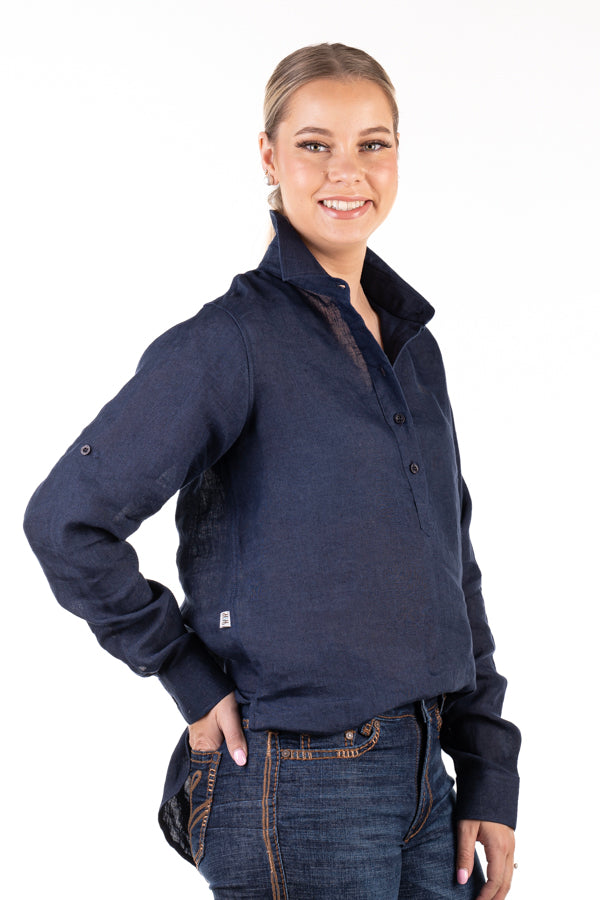 Linen Collection - LC01-2000 Navy Linen Shirt