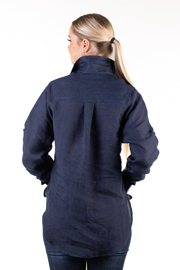 Linen Collection - LC01-2000 Navy Linen Shirt