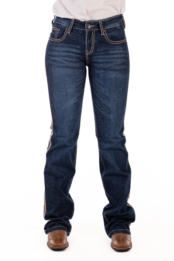 Comfort Cut High Rise - SR2221 "Richmond" Beige Stitch Jeans