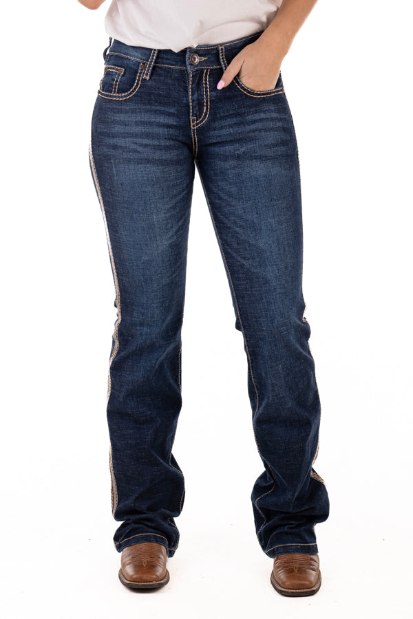 Comfort Cut High Rise - SR2221 "Richmond" Beige Stitch Jeans