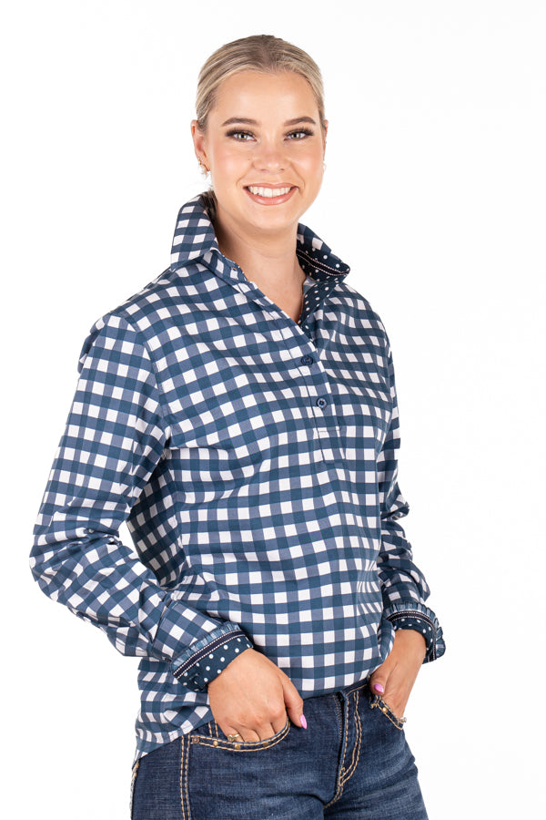 Loose Fit - O2006 Navy with White Check