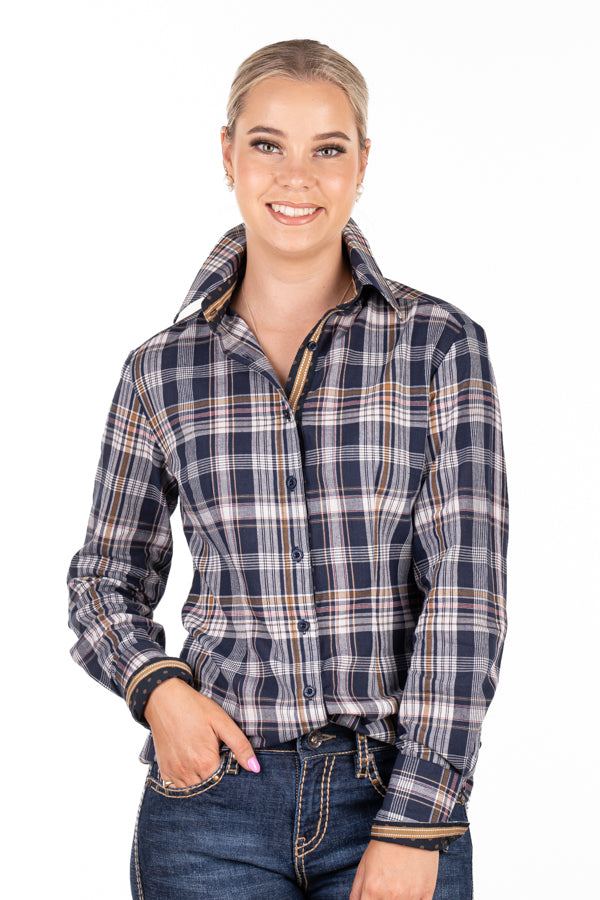 Fitted - RR01-2004 Navy, White & Tan Check