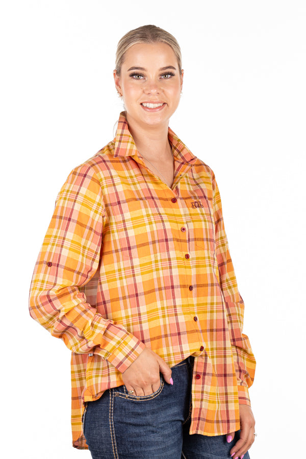 The LC Collection - LC03-2002 Burgundy, Orange & Yellow Check