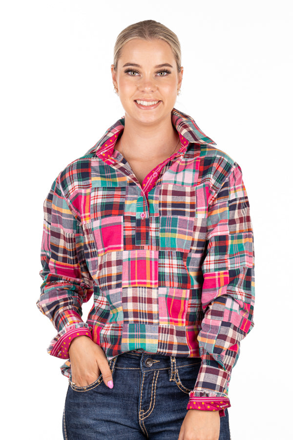 Loose Fit - O2007 Pink, Green, Navy & White Check