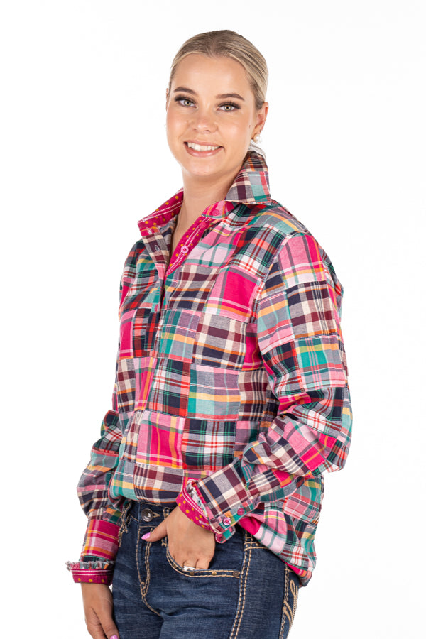 Loose Fit - O2007 Pink, Green, Navy & White Check