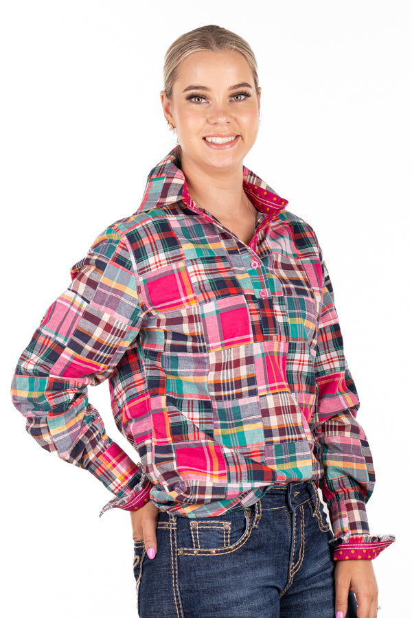 Loose Fit - O2007 Pink, Green, Navy & White Check