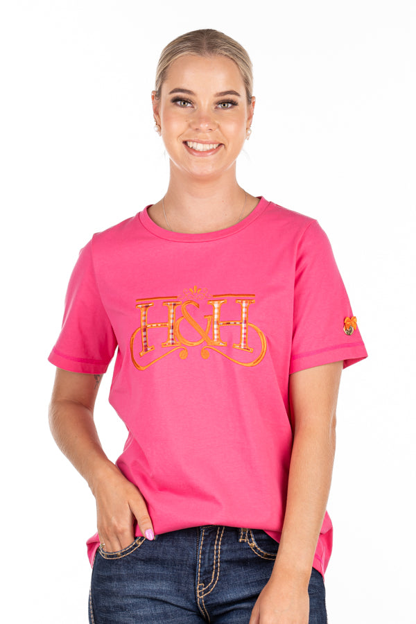 T Shirt - TS33 Hot Pink H&H Logo