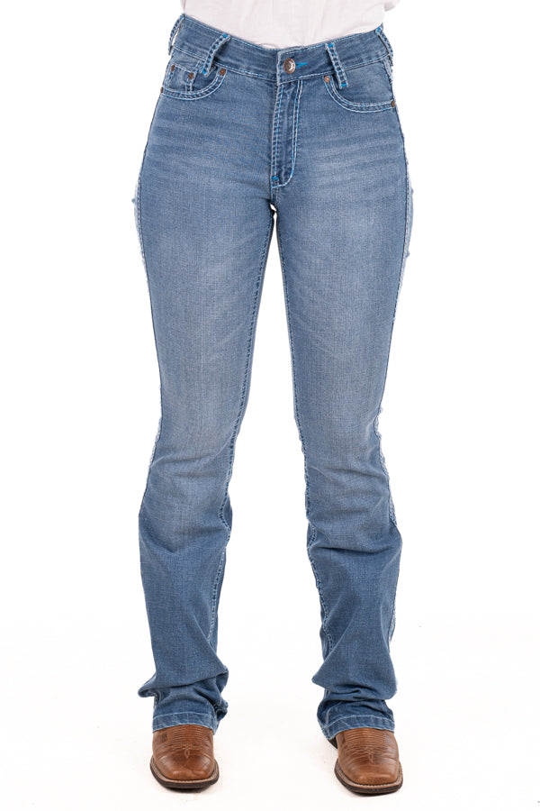 Ultra High Rise - SR2222 "Jacksonville" Baby Blue Stitch Jeans