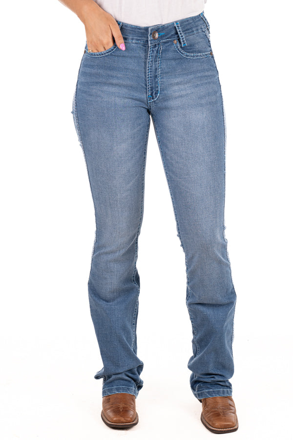 Ultra High Rise - SR2222 "Jacksonville" Baby Blue Stitch Jeans
