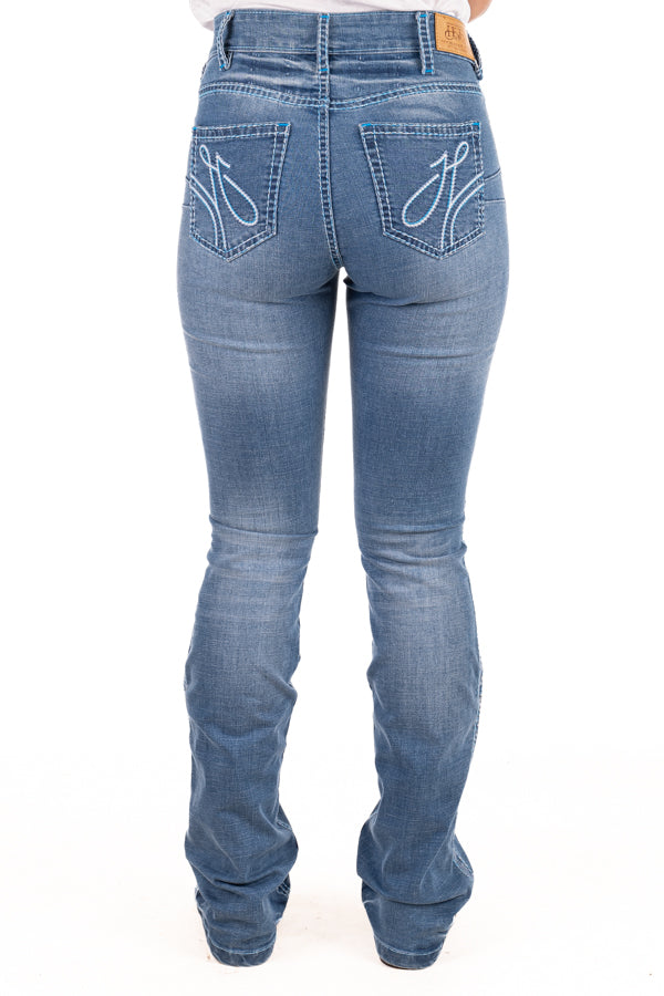 Ultra High Rise - SR2222 "Jacksonville" Baby Blue Stitch Jeans