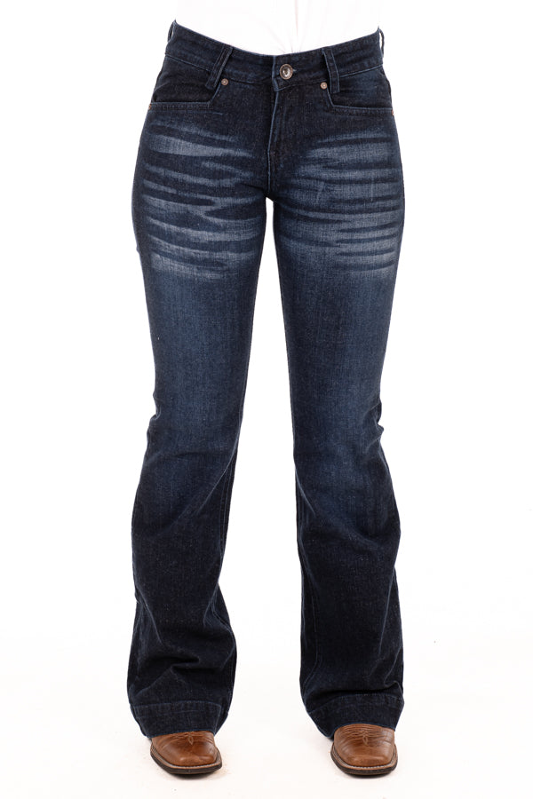 Dress Trouser - SR2245 "Texan" Dark Denim with Dark Stitch