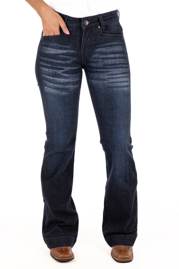 Dress Trouser - SR2245 "Texan" Dark Denim with Dark Stitch
