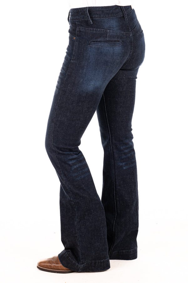 Dress Trouser - SR2245 "Texan" Dark Denim with Dark Stitch