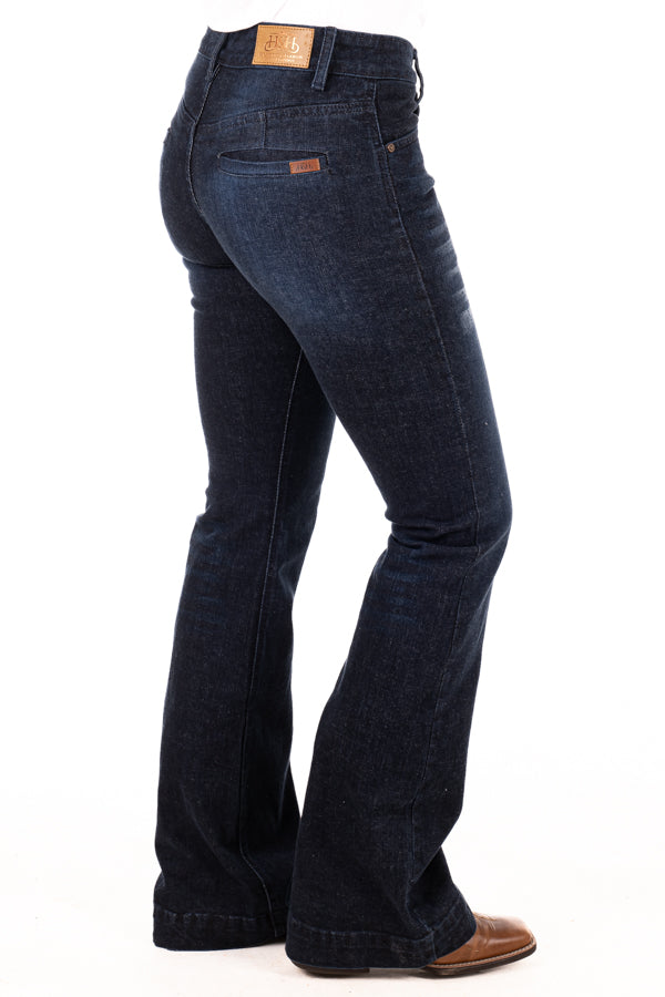Dress Trouser - SR2245 "Texan" Dark Denim with Dark Stitch
