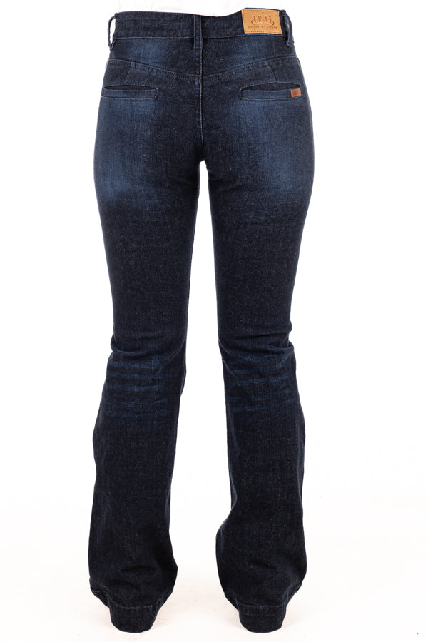 Dress Trouser - SR2245 "Texan" Dark Denim with Dark Stitch