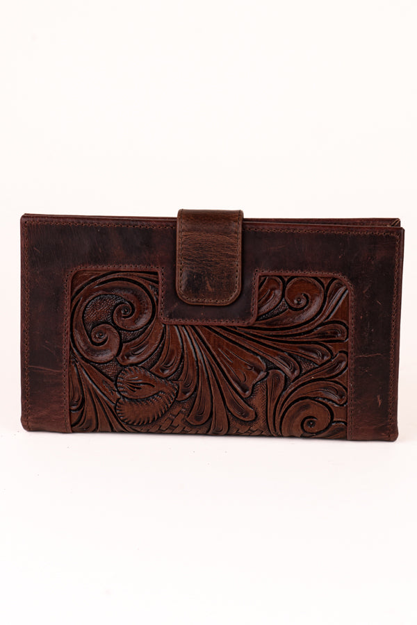 Leather Wallet LWT01 - Tooled LARGE