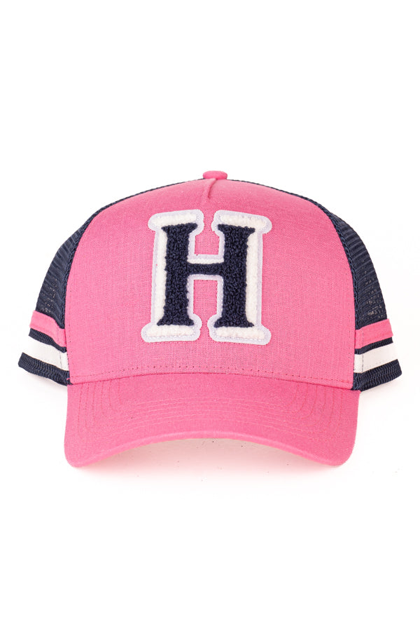 Trucker Cap - Pink & Navy Varsity