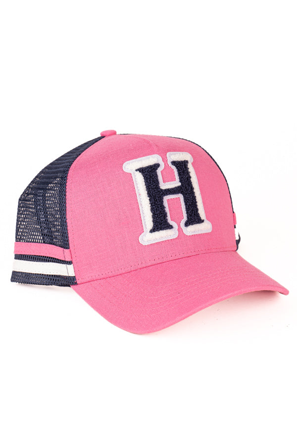 Trucker Cap - Pink & Navy Varsity