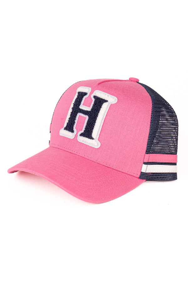 Trucker Cap - Pink & Navy Varsity