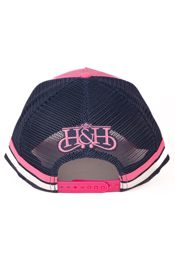 Trucker Cap - Pink & Navy Varsity