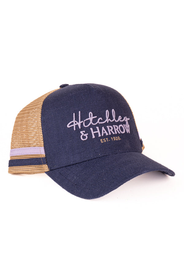 Trucker Cap - Navy, Camel & Lilac