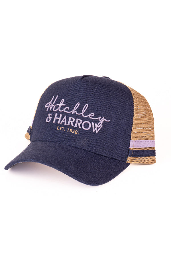 Trucker Cap - Navy, Camel & Lilac