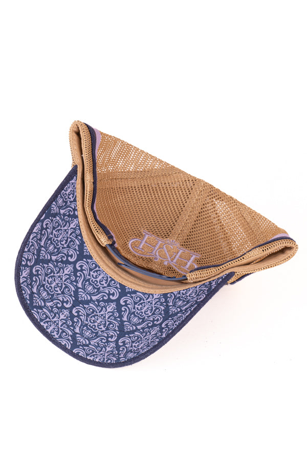 Trucker Cap - Navy, Camel & Lilac