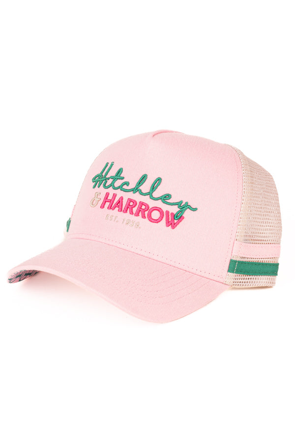 Trucker Cap - Baby Pink, Green & Beige