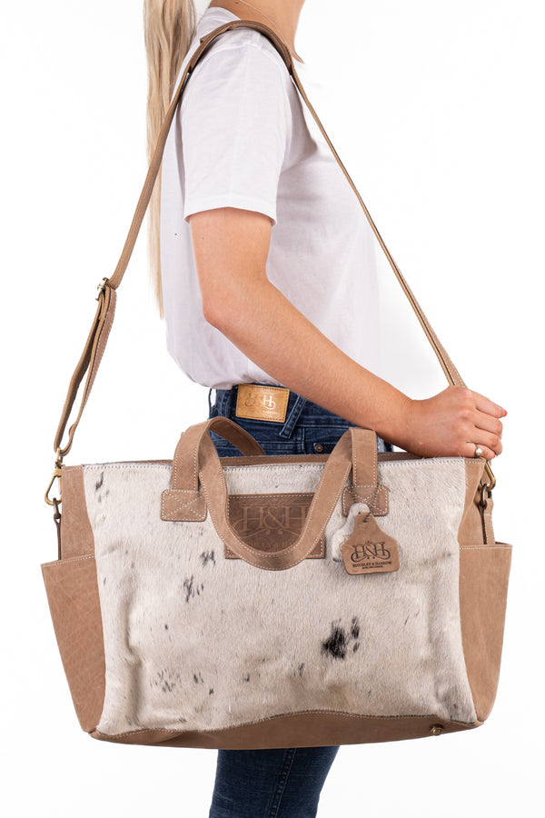 Nappy Bag - Hide and Tobacco Leather HNB52