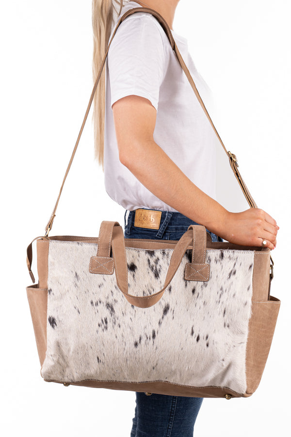 Nappy Bag - Hide and Tobacco Leather HNB52