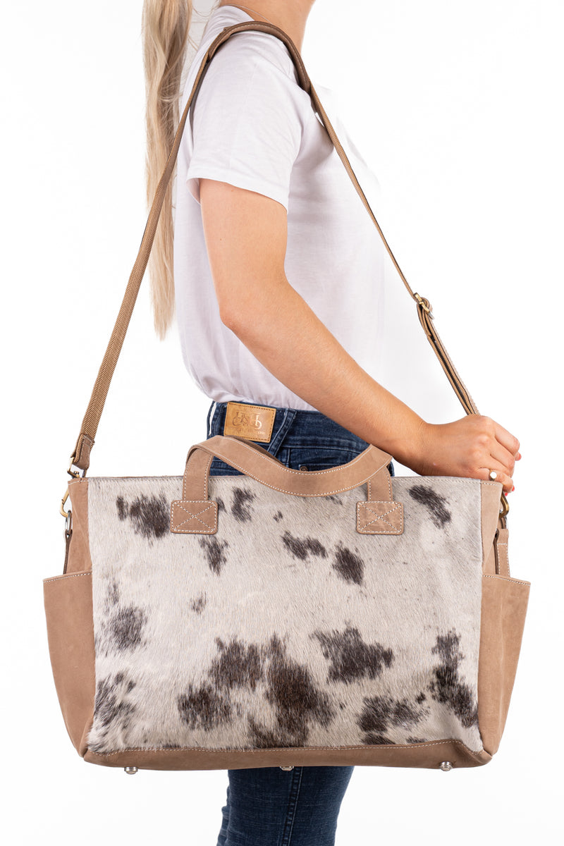 Nappy Bag - Hide and Tobacco Leather HNB45