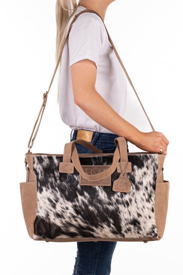 Nappy Bag - Hide and Tobacco Leather HNB50