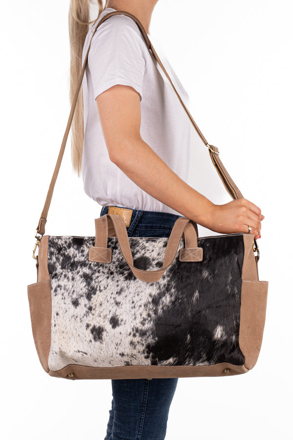 Nappy Bag - Hide and Tobacco Leather HNB50