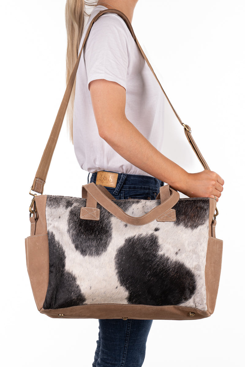 Nappy Bag - Hide and Tobacco Leather HNB49