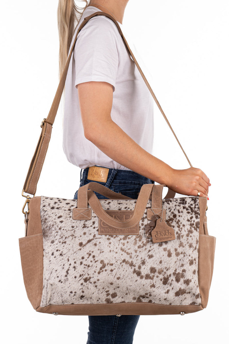 Nappy Bag - Hide and Tobacco Leather HNB46