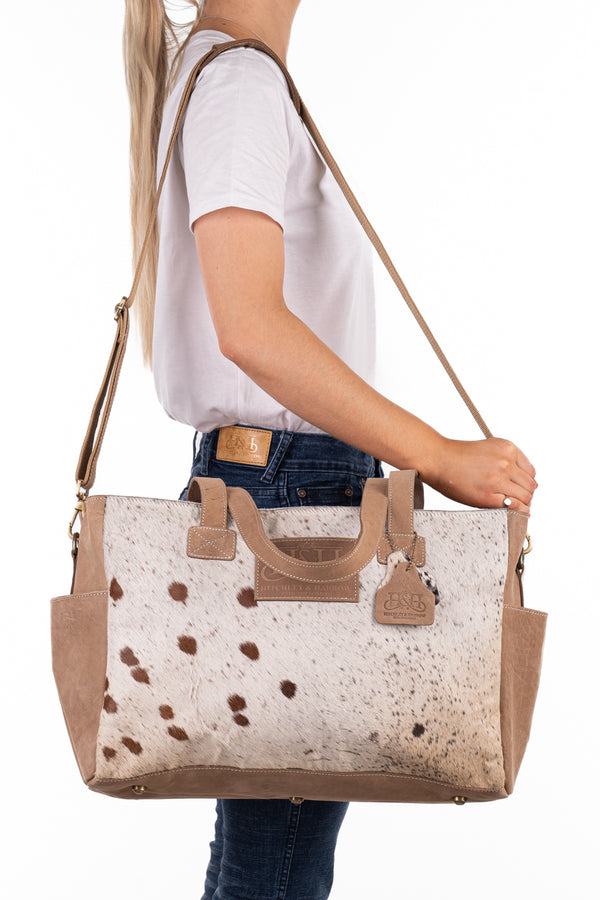 Nappy Bag - Hide and Tobacco Leather HNB53