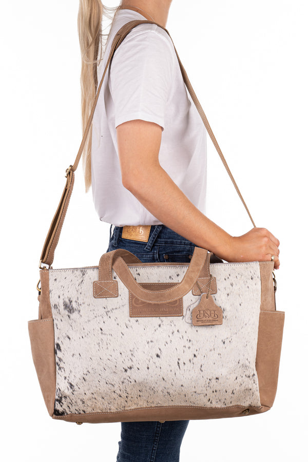 Nappy Bag - Hide and Tobacco Leather HNB47