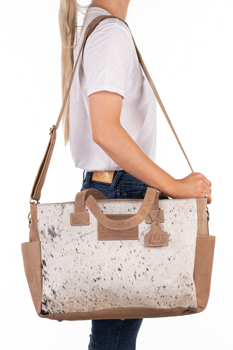 Nappy Bag - Hide and Tobacco Leather HNB47