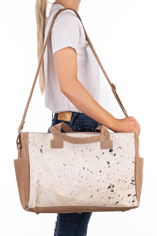 Nappy Bag - Hide and Tobacco Leather HNB47